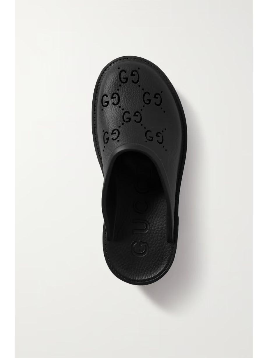 Elea perforated rubber platform mules Elea perforated rubber platform mules