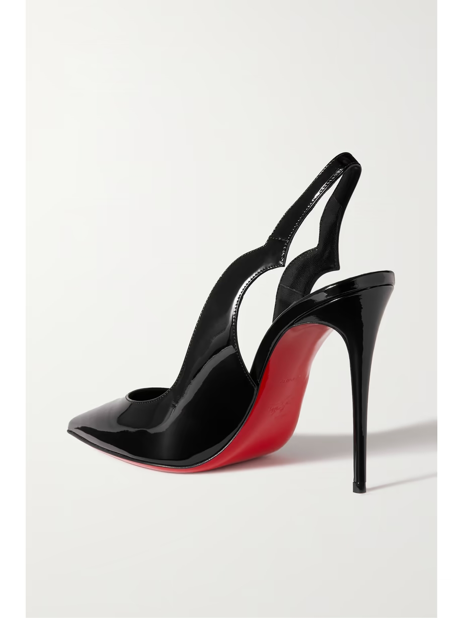 Hot Chick Sling 100 patent-leather slingback pumps Hot Chick Sling 100 patent-leather slingback pumps