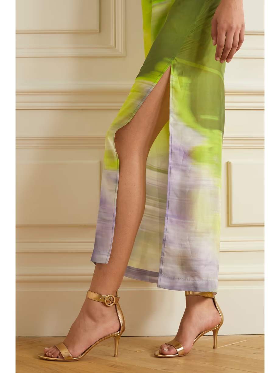 Portofino 70 metallic leather sandals Portofino 70 metallic leather sandals