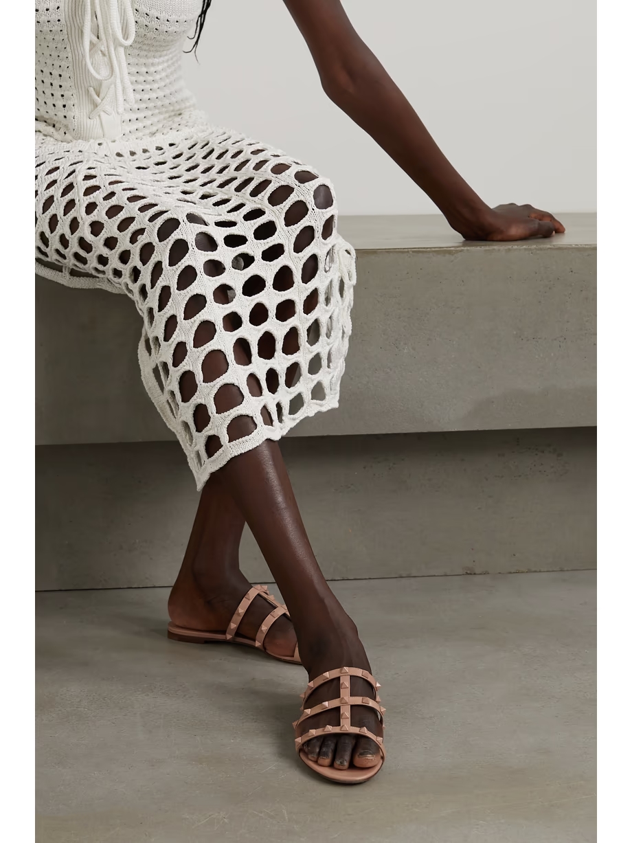 Rockstud leather sandals Rockstud leather sandals