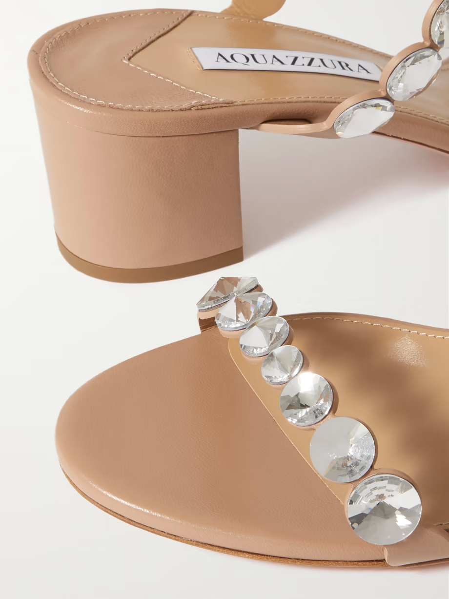 Maxi-Tequila 50 crystal-embellished leather sandals Maxi-Tequila 50 crystal-embellished leather sandals