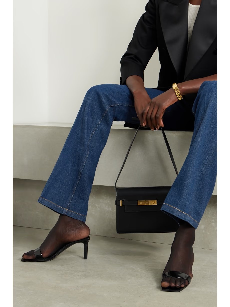 Marilyn glossed-leather mules Marilyn glossed-leather mules