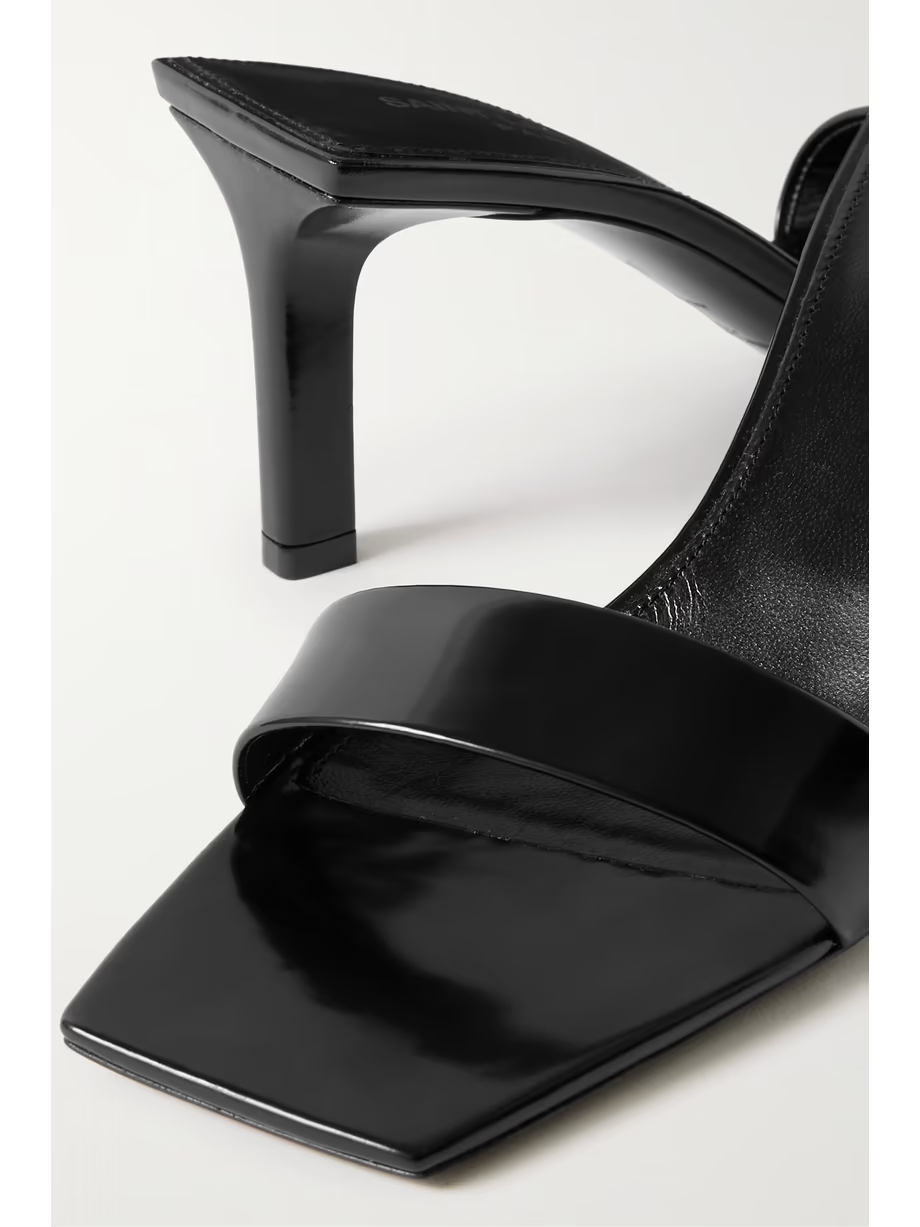 Marilyn glossed-leather mules Marilyn glossed-leather mules