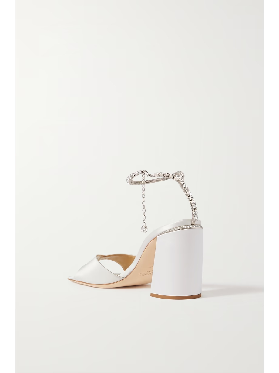 Saeda 85 crystal-embellished satin sandals Saeda 85 crystal-embellished satin sandals