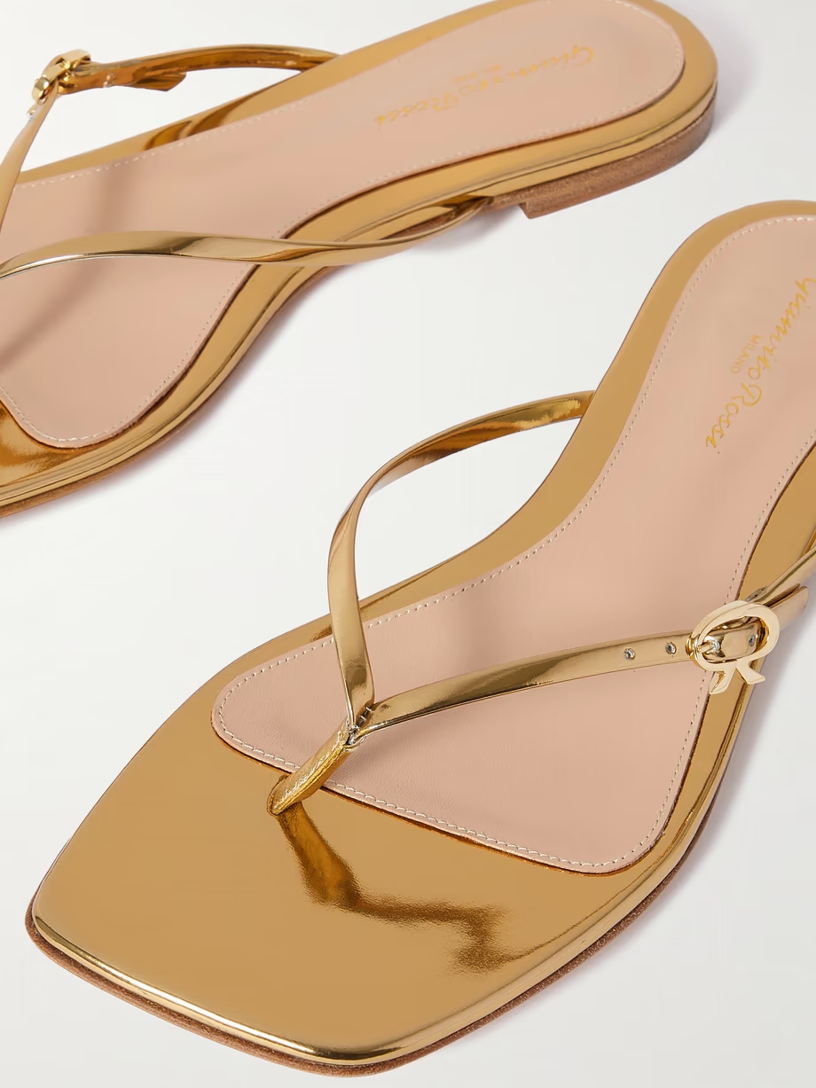 Mirrored-leather sandals Mirrored-leather sandals