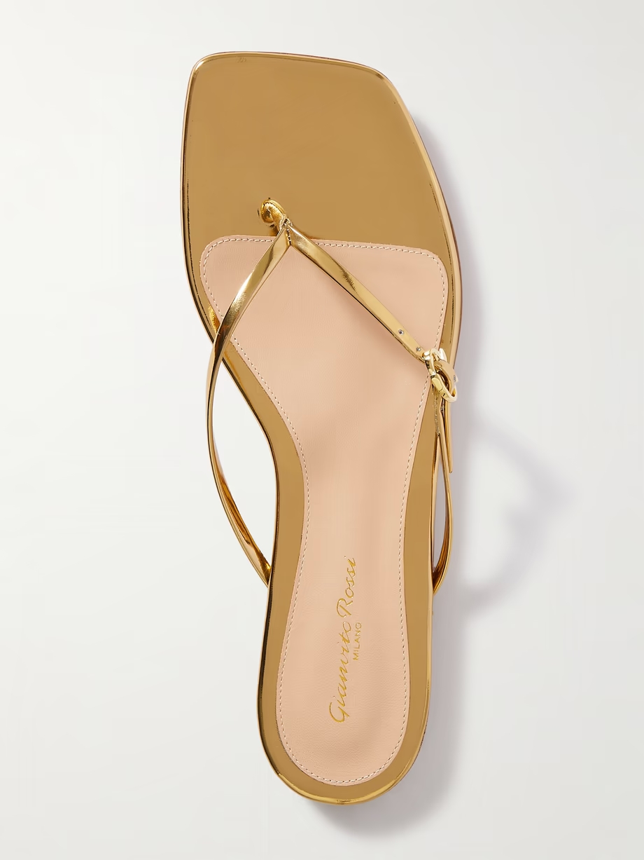 Mirrored-leather sandals Mirrored-leather sandals