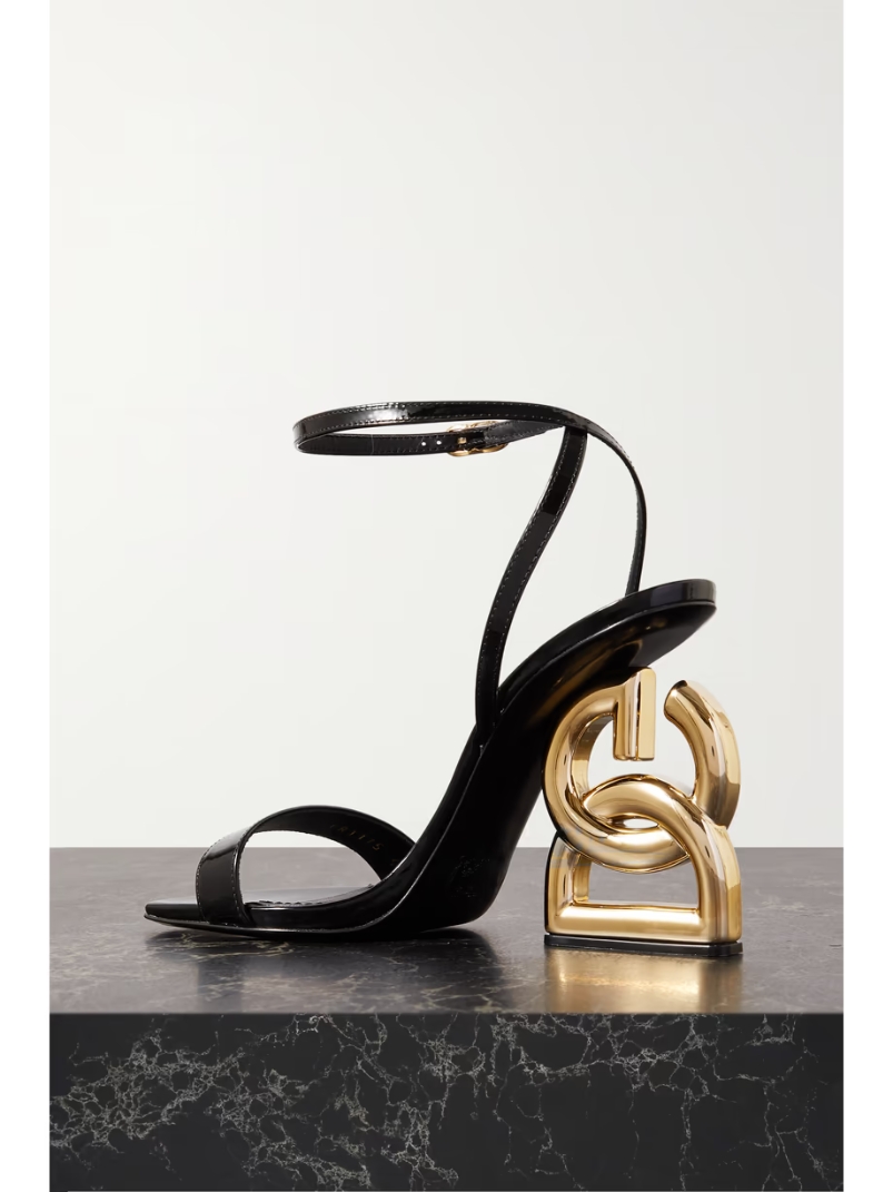 Keira embellished patent-leather sandals Keira embellished patent-leather sandals