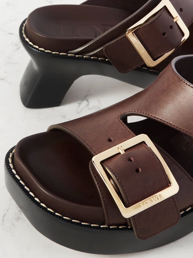 Ease buckled leather mules Ease buckled leather mules