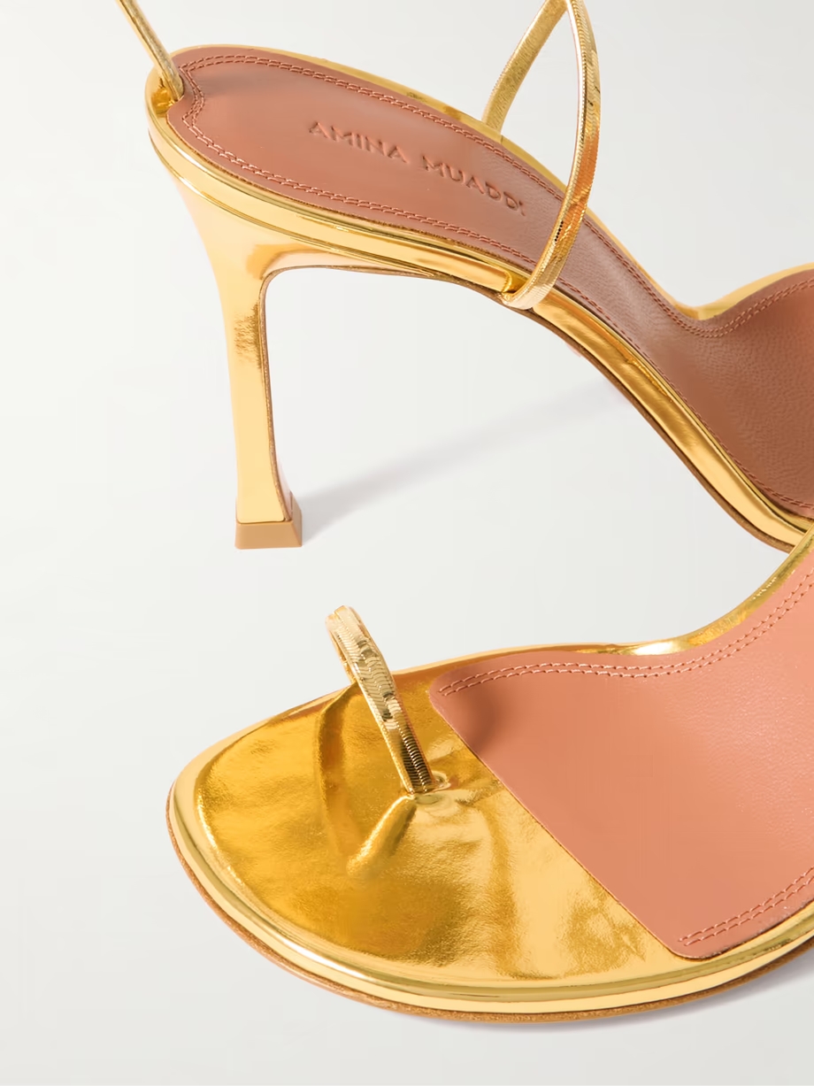 Henson embellished metallic leather sandals Henson embellished metallic leather sandals