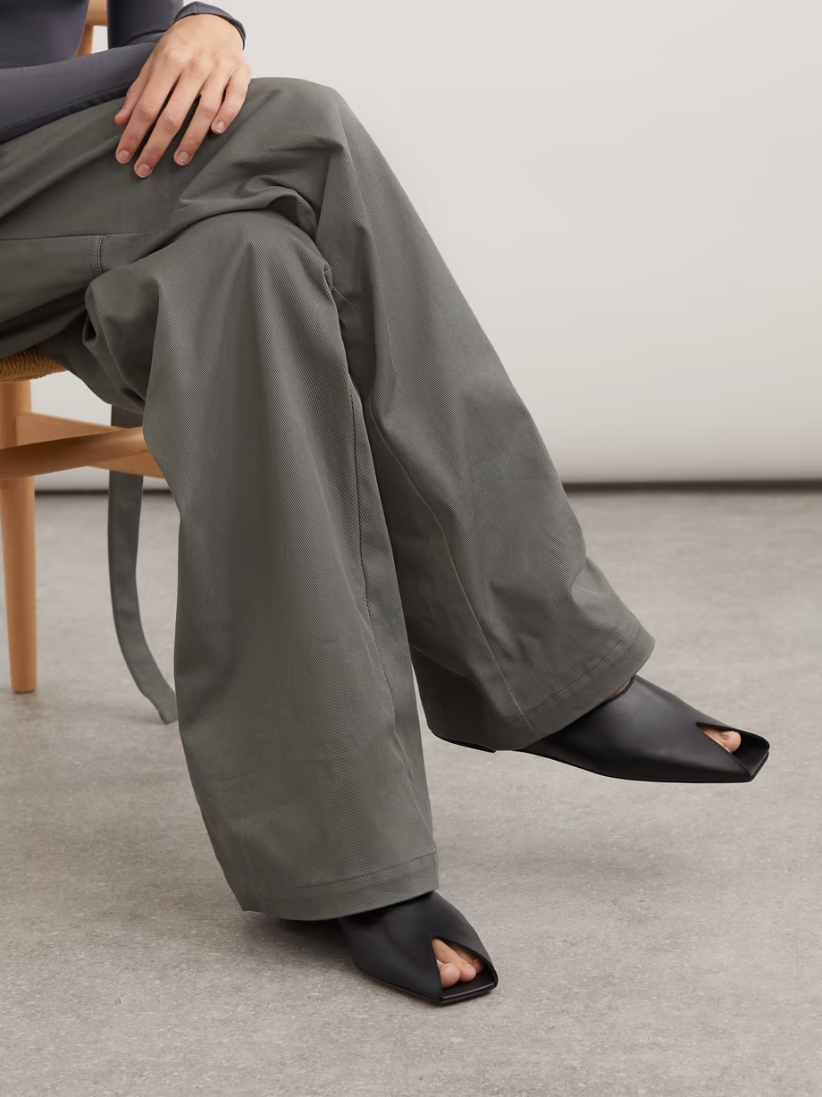 Leather mules Leather mules