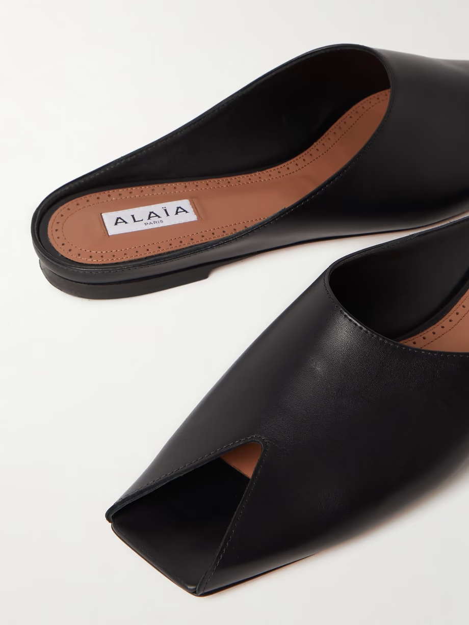 Leather mules Leather mules