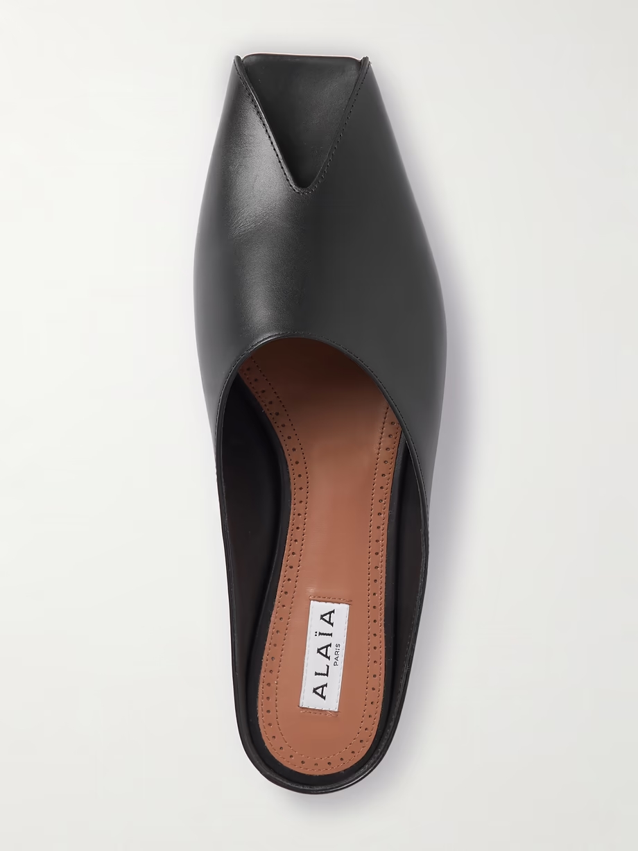 Leather mules Leather mules