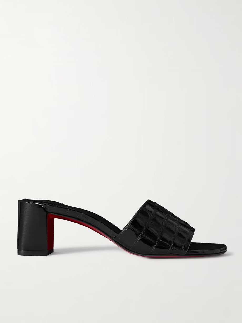 So CL croc-effect patent-leather mules So CL croc-effect patent-leather mules