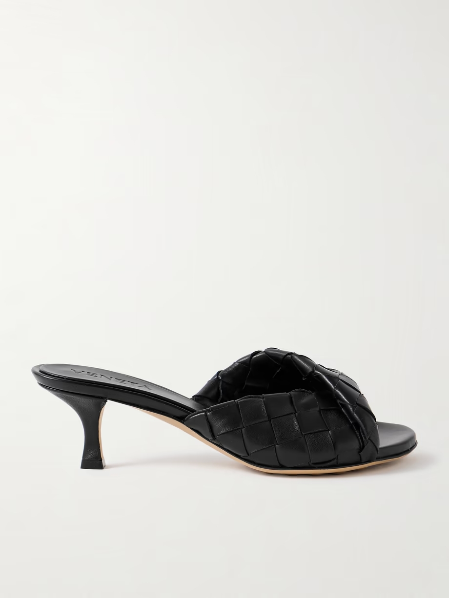 Blink twisted intrecciato leather mules Blink twisted intrecciato leather mules