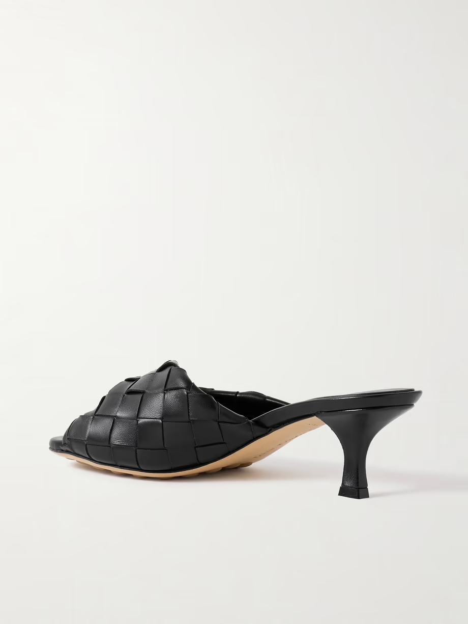Blink twisted intrecciato leather mules Blink twisted intrecciato leather mules