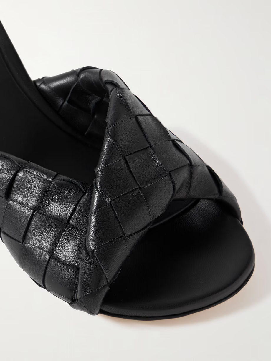 Blink twisted intrecciato leather mules Blink twisted intrecciato leather mules