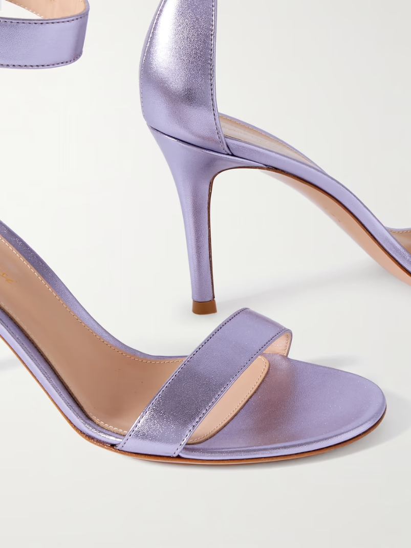 Portofino 85 metallic leather sandals Portofino 85 metallic leather sandals