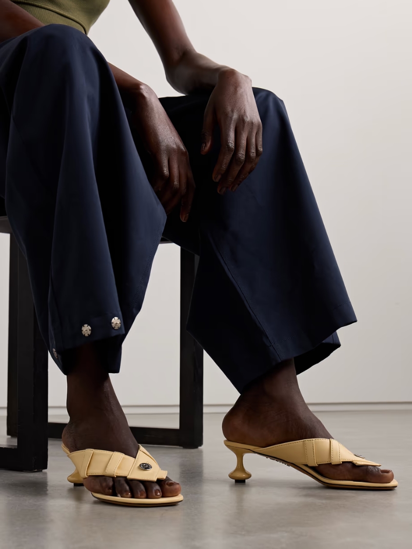 Toy embellished leather mules Toy embellished leather mules