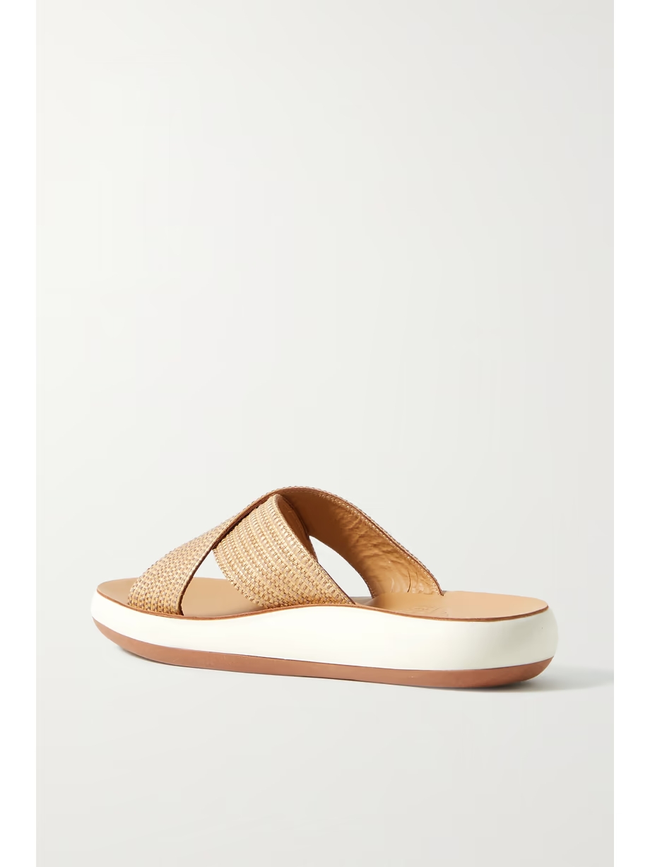 Thais woven raffia slides Thais woven raffia slides