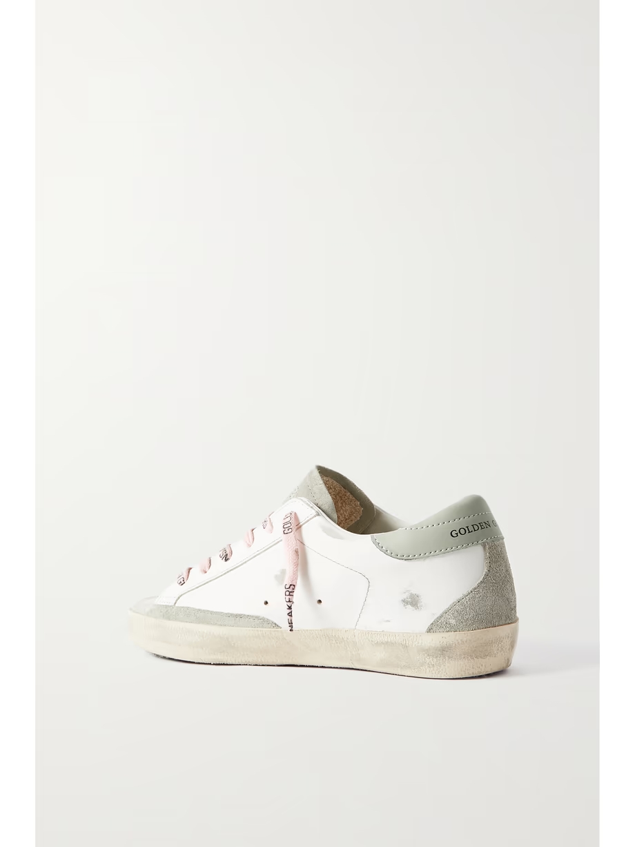 Super-Star distressed leather and suede sneakers Super-Star distressed leather and suede sneakers