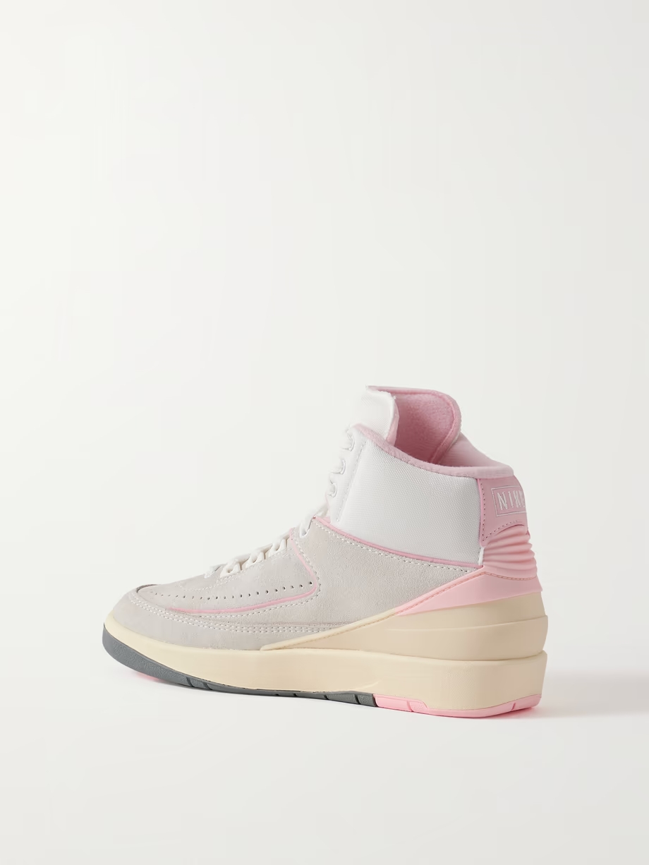 Air Jordan 2 Retro canvas-trimmed suede high-top sneakers Air Jordan 2 Retro canvas-trimmed suede high-top sneakers