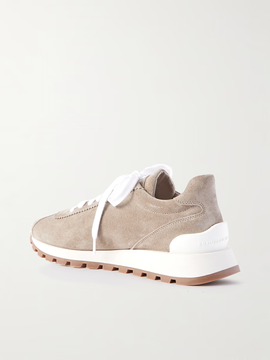 Bead-embellished suede sneakers Bead-embellished suede sneakers