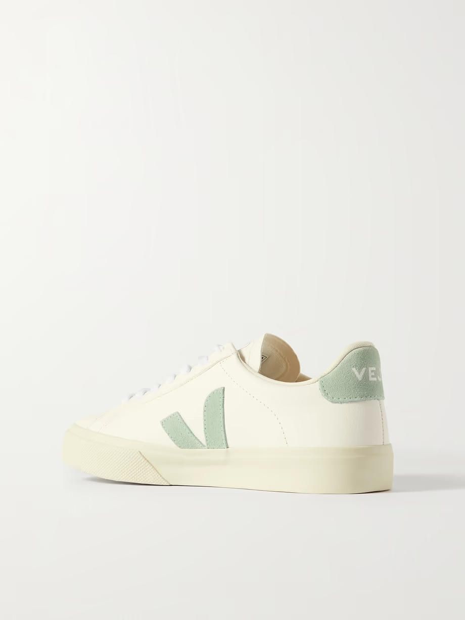 + NET SUSTAIN Campo suede-trimmed leather sneakers + NET SUSTAIN Campo suede-trimmed leather sneakers