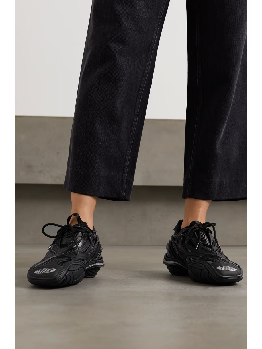 Tyrex logo-print rubber, mesh and faux leather sneakers Tyrex logo-print rubber, mesh and faux leather sneakers