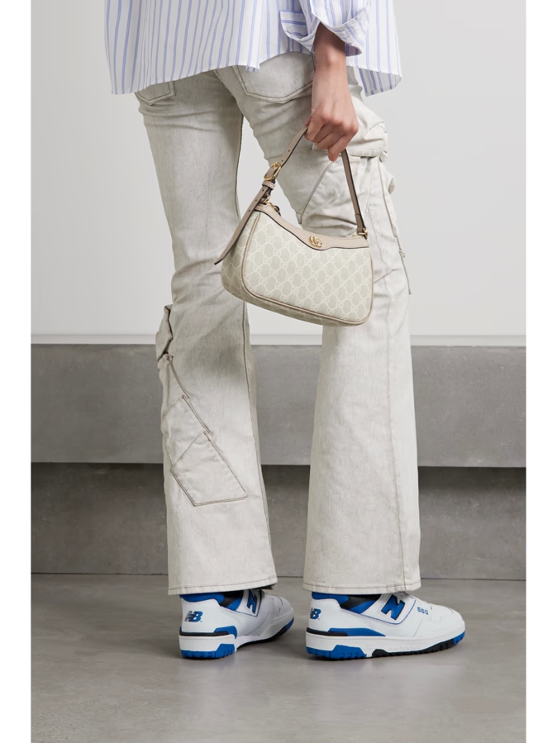 550 rubber and mesh-trimmed leather sneakers 550 rubber and mesh-trimmed leather sneakers