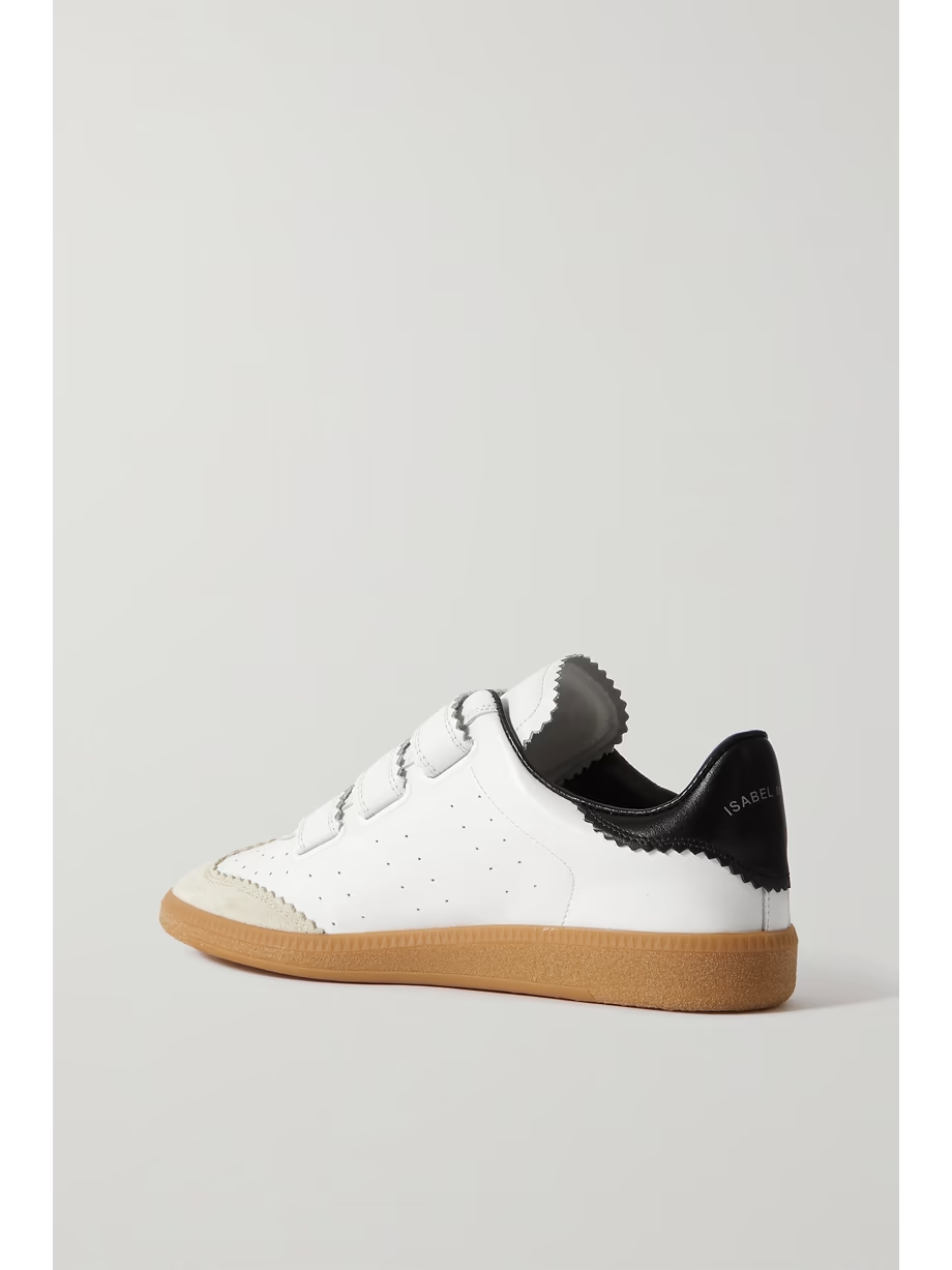 Beth suede-trimmed leather sneakers Beth suede-trimmed leather sneakers
