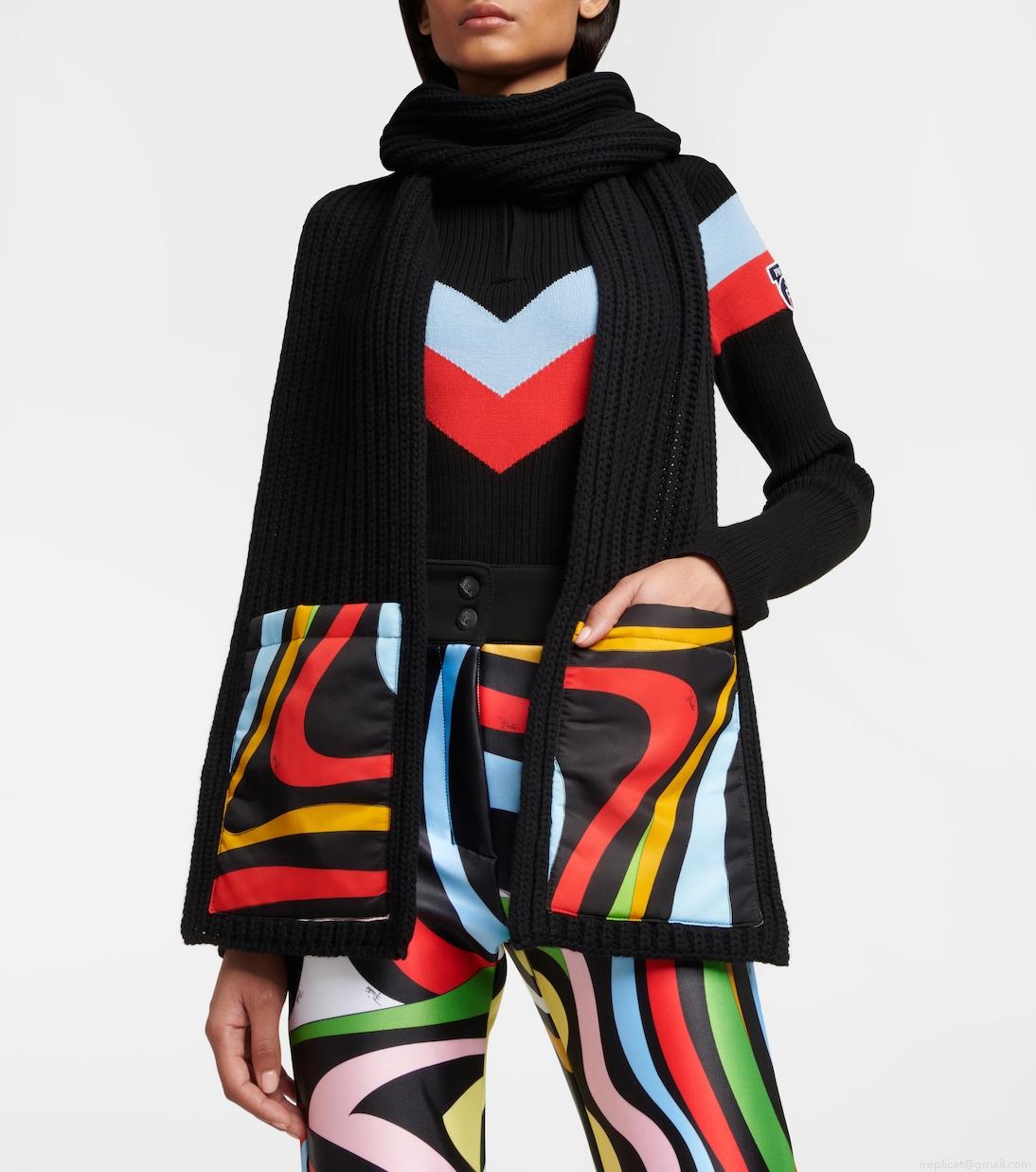 Puccix Fusalp ribbed-knit wool scarf Puccix Fusalp ribbed-knit wool scarf