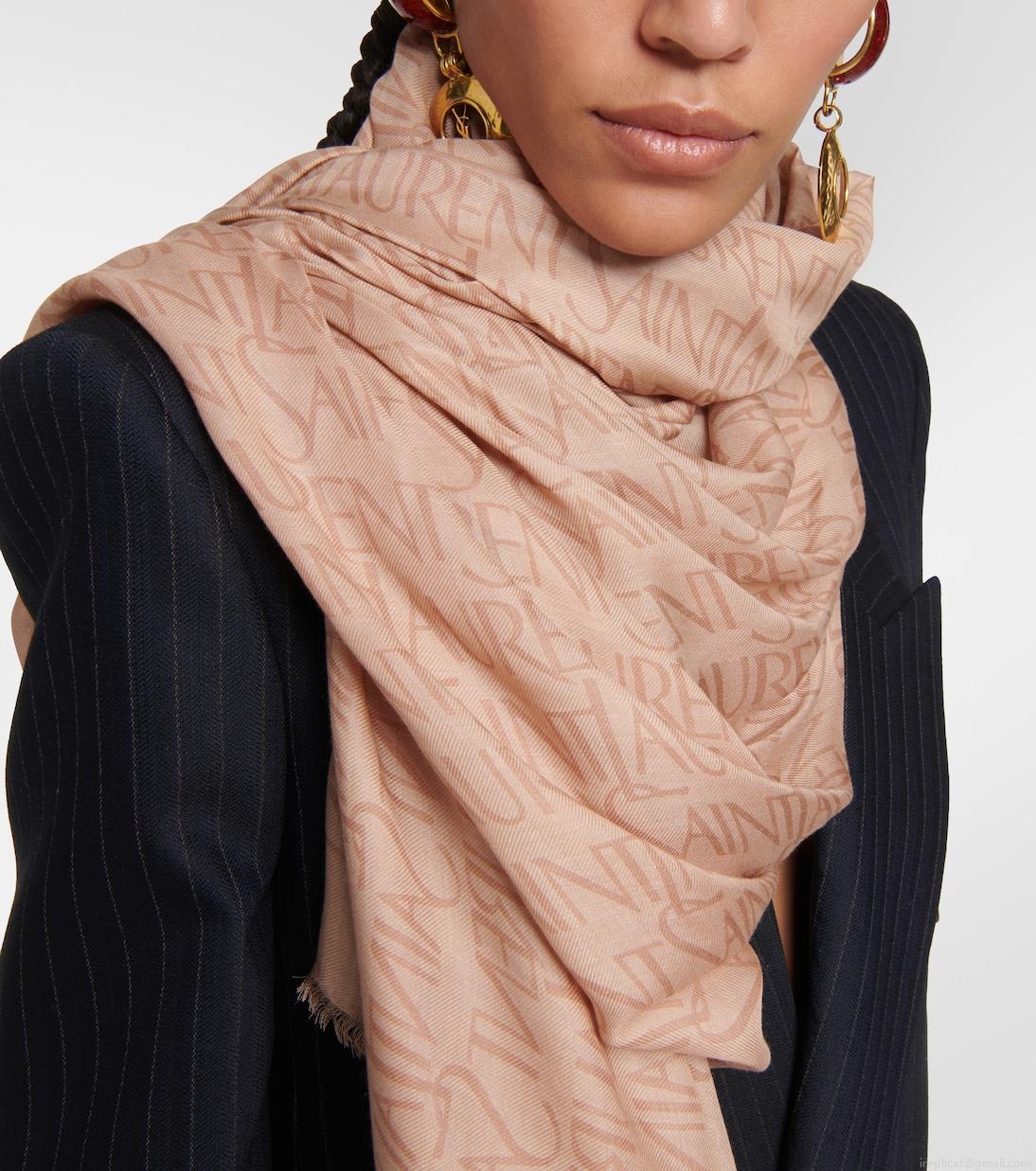 Saint LaurentPrinted modal and cashmere scarf Saint LaurentPrinted modal and cashmere scarf
