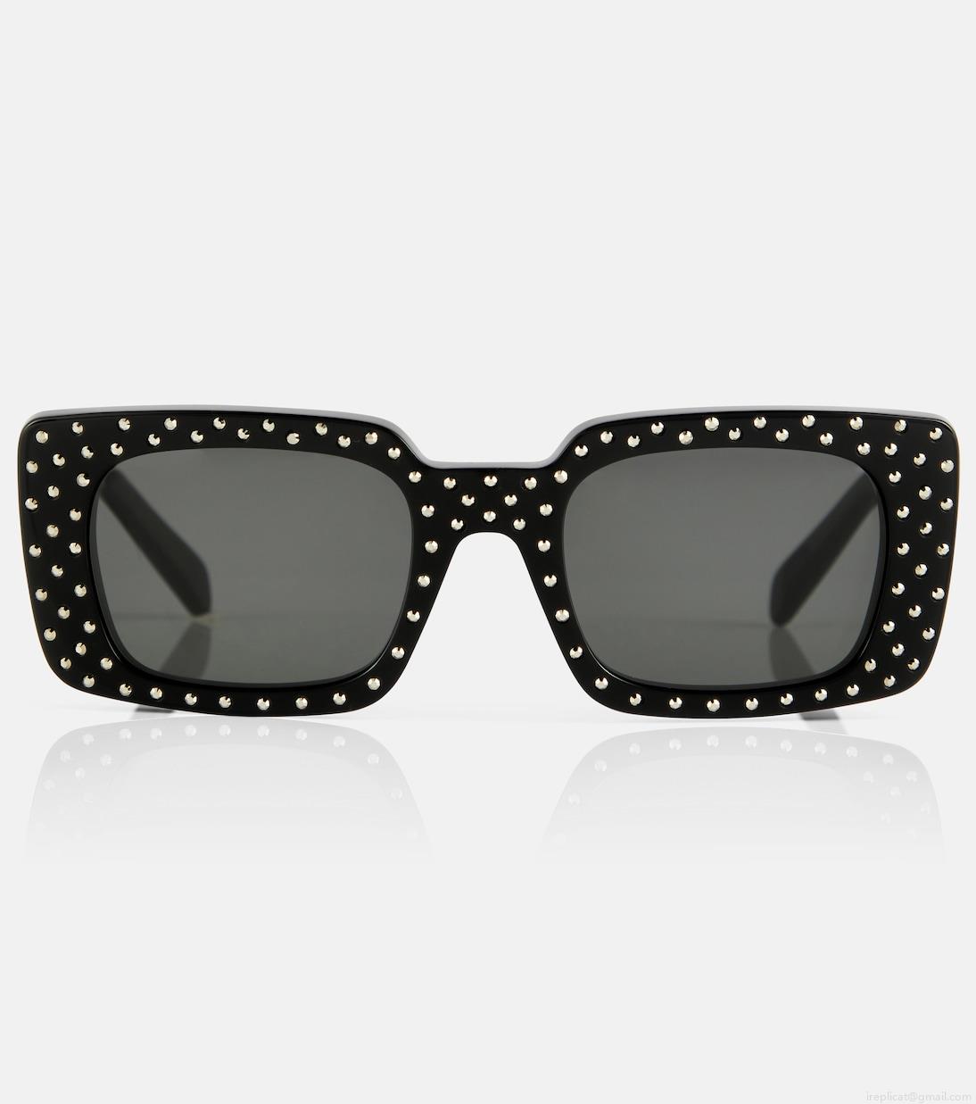 Celine EyewearEmbellished rectangular sunglasses Celine EyewearEmbellished rectangular sunglasses